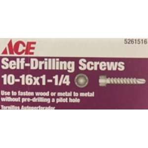 ACE DRYWALL SCREWS 46179 ACE Sheet Metal Screw, Pan Head # 10 16 x 1 1 