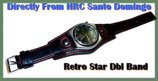 HARD ROCK CAFE Retro Star Dbl. Band WATCH BLACK  