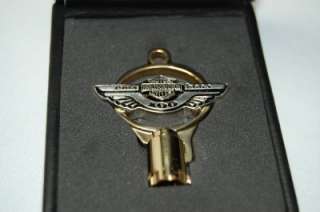 Harley Davidson Motorcycle 100th Anniversary Gold Key Brass/Sterling 