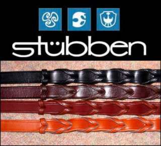 Stubben German Leather Laced/Braided Hunter Show Reins  
