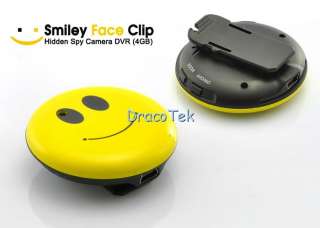   Smiley Face Clip Hidden Surveillance Camera video recorder DVR A8 4GB