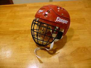 VINTAGE MENS COOPER SK600 S Red Hockey Helmet Very RARE  