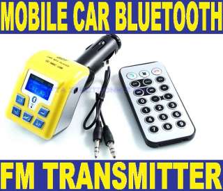 Bluetooth Car Kit Radio FM Transmitter  WMA Player for MMC SD USB 