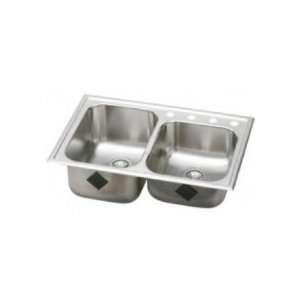  Elkay top mount double bowl kitchen sink EG25010R3 3 Holes 