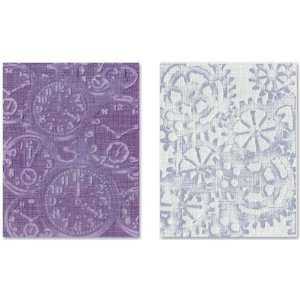  Texture Fades 2 Pack Embossing Folders By Tim Holtz Clock 