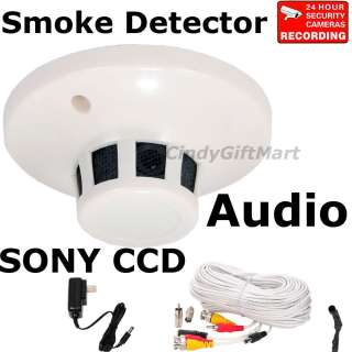   Security Camera SONY CCD CCTV Wide Angle Smoke Detector Home Spy CHC