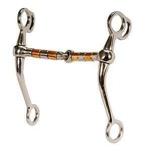 Brand NEW Training horse bit   5 snaffle with copper & stainless 