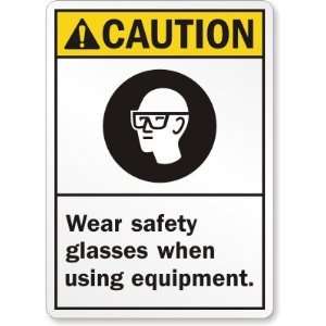  Caution (ANSI) Wear Safety Glasses When Using Equipment 