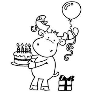   Company Cling Mount Rubber Stamp Birthday Cake Riley