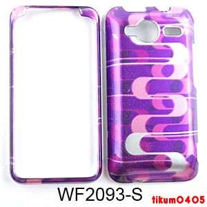 Phone Case HTC EVO Shift 4G Transparent Design. Pink and White S on 