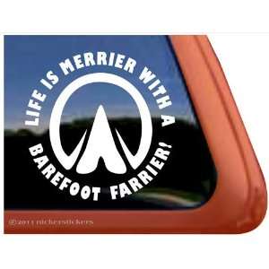  Barefoot Farrier Horse Hoof Vinyl Window Decal Automotive