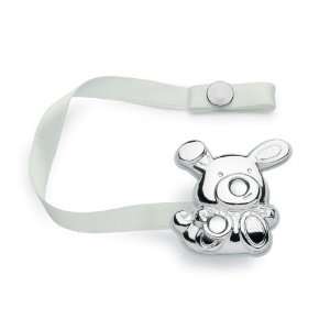  Cunill Sterling Silver Bunnies Pacifier Clip Baby