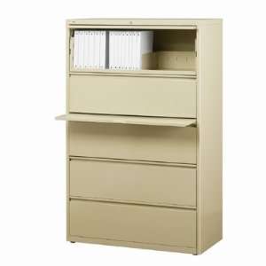  36 Wide 5 Drawer Lateral File Cabinet Color Light Gray 