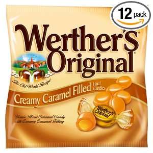 Werthers Original Creamy Caramel Filled, 3.0 Ounce Bags (Pack of 12 