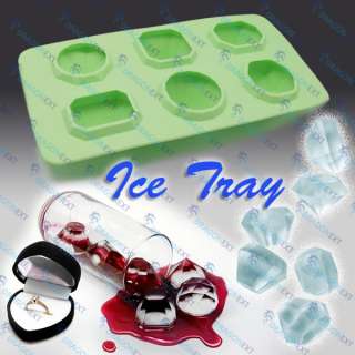 Fancy Kitchen Silicone Jewelry Gem Ice Cube Maker Molds  