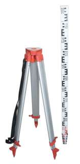 From USA, 1.65M Aluminum Tripod+5M Staff For Rotary Laser Level  
