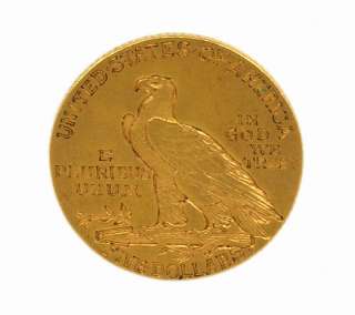 1909 D $5 DOLLAR INDIAN HEAD HALF EAGLE GOLD COIN  