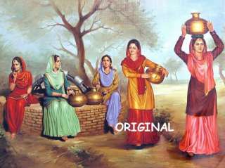 Punjabi Women Cross Stitch Pattern India  