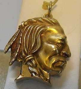   3D DETAILED BUFFALO INDIAN NICKEL CHIEF CHARM PENDANT 12.1gr  