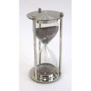 REAL SIMPLEHANDTOOLED HANDCRAFTED BRASS CHROME PLATED HOURGLASS