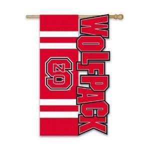   NCSU NC State Wolfpack Applique Cutout House Flag