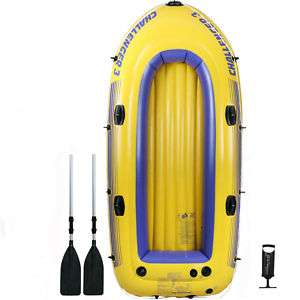 Intex Challenger 3   Inflatable Boat Set 078257683703  