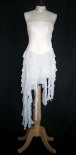 NWT Jessica McClintock Ivory Satin Chiffon Dress Size 10  