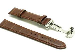 20mm Leather watch strap DEPLOYMENT CLASP fits Omega  