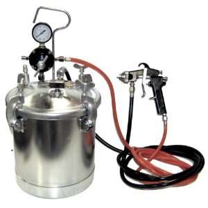   Gun with 1.5 mm Nozzle 2 1/2 Gal. Pressure Pot & Spray Gun with Hoses
