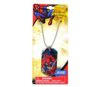 Marvel Spiderman Kids Dog Tag Necklace Chain BIRTHDAY PARTY FAVORS 