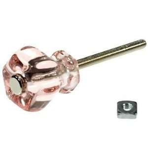 Glass Knobs   1 Inch Depression Pink Cabinet Door Knobs and Specialty 