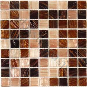   Bronze/Copper Gem Blends Glossy Glass Tile   15445