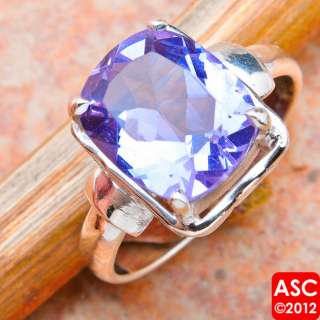 COLOR CHANGE ALEXANDRITE (LAB.) .925 SILVER RING SIZE 8 1/2  