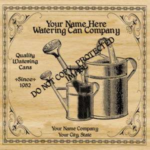 Primitive Watering Can Label Customized For You.  