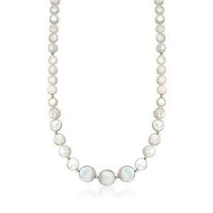  Coin Pearl Necklace In 14kt Yellow Gold Jewelry