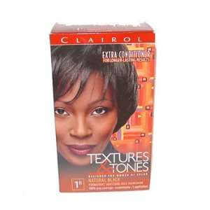  Clairol Textures & Tones * 1n natural Black Beauty