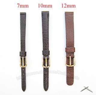 Seiko 10mm 12mm Ladies Leather Watch Band Strap  