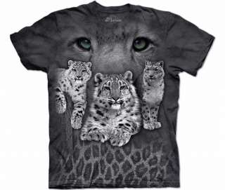 Unique SNOW LEOPARD T SHIRT Eyes Print Cat Shirt NEW XL  