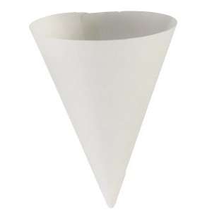  Solo 156 2050 7 oz. White Paper Cone Cup Straight Edge 