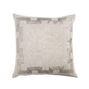  Dransfield & Ross Painted Greek Key Pillow   Natural 