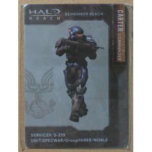    Carter Commander Halo Reach Metal Collector Cards Toys & Games