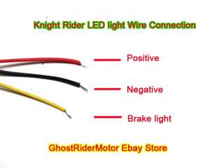 Car LED Knight Rider Flash Strobe Scanner light Red  