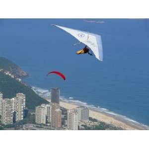 Hang Glider Just after Take Off from Pedra Bonita, Rio De Janeiro 