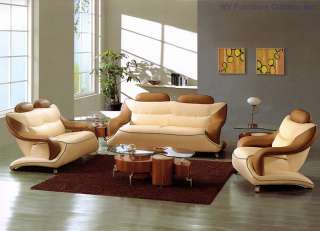 7055 Living Room Sofa Set Contemporary Italian Leather  