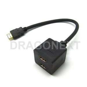  Hdmi Male To 2 Hdmi Female Splitter Adapter Cable New 