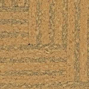    Lock Cork Hardwood Flooring in Natural Herringbone