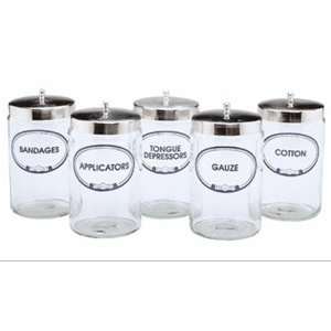  Labeled Sundry Jars, 1EA, Cotton Jar With Cover Health 