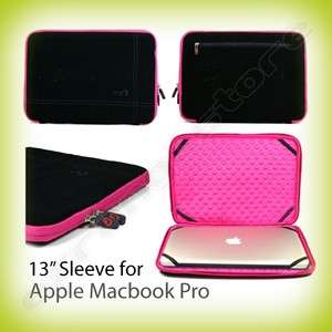   Black/Pink Laptop Sleeve Case Bag Cover for Apple Macbook Pro Notebook