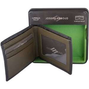  Joseph Abboud Mens Slimfold Genuine Leather Wallet Brown 