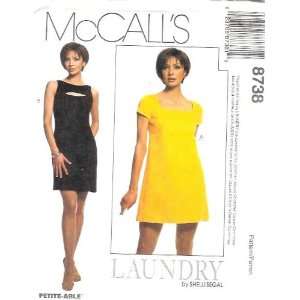 McCalls Sewing Pattern 8738 Misses Lined, Fitted Dress, Size C (10 